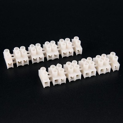 10A 2 Way 60G Screw Terminal Barrier Connector 10pcs Electri