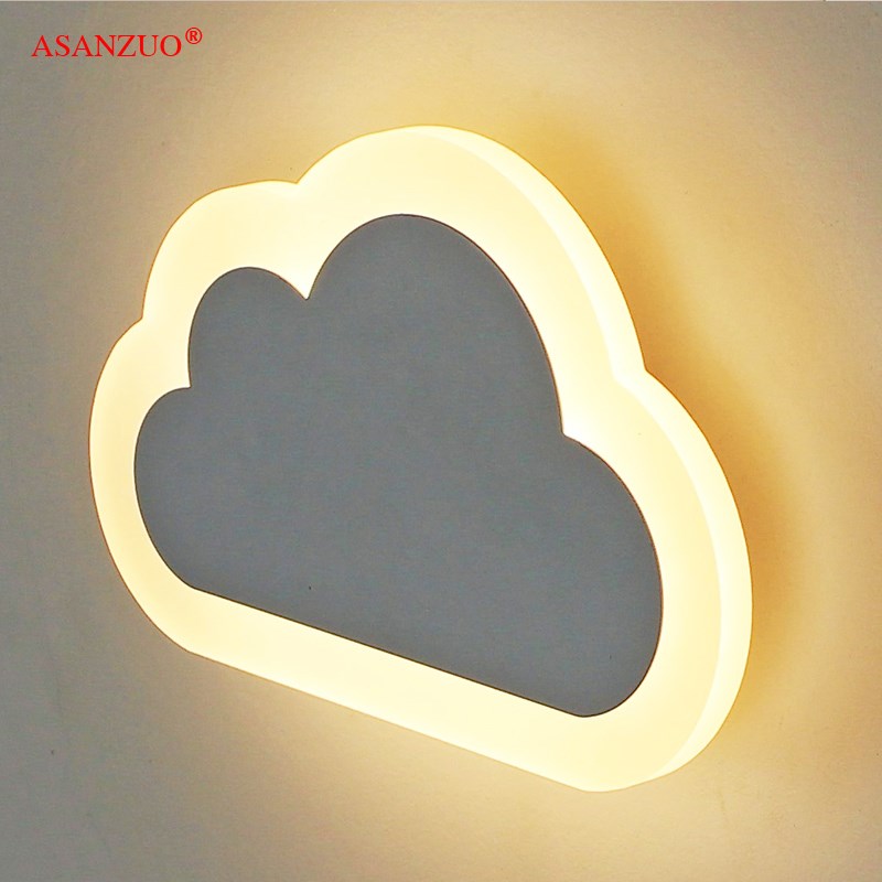 Modern living room kids' bedroom decor clouds wall lamps Acr