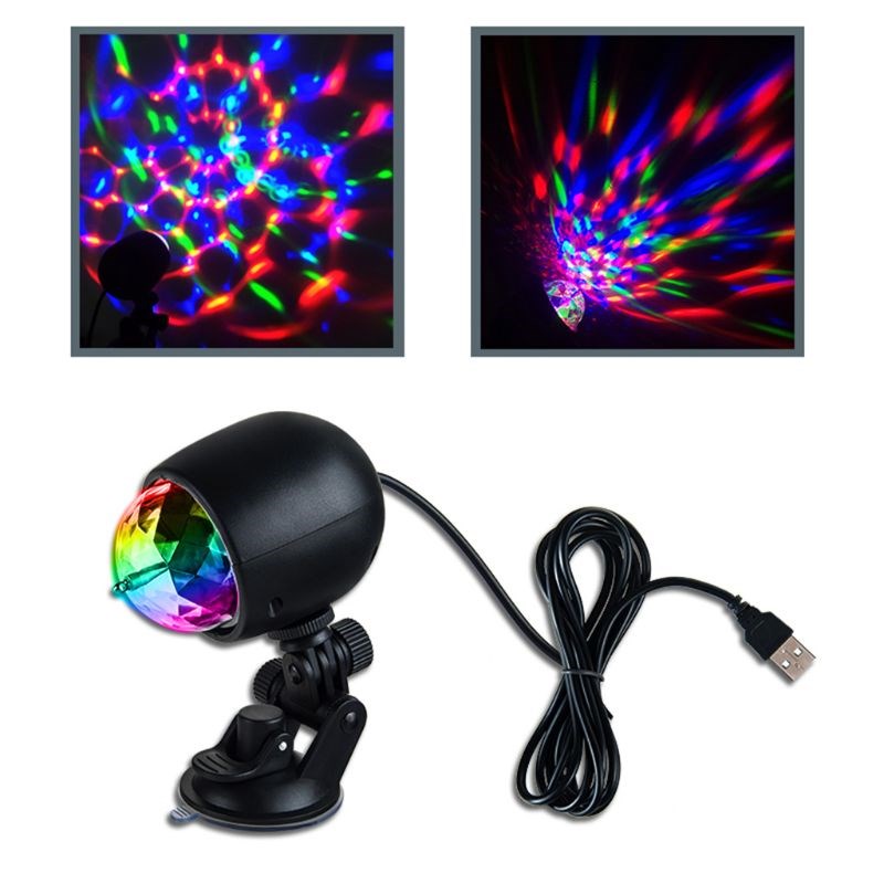 1 Pc Auto Car Disco DJ Stage Lighting LED RGB Crystal Ball L