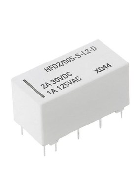 5V Coil Bistable Latching Relay DPDT 2A 30V DC 1A 125V AC HF