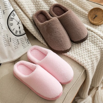 Winter House Slippers Ladies Non-Slip Home Fur Shoes Women M