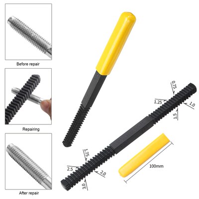 215x10mm Thread Repair Restoration File Teeth Correction Met