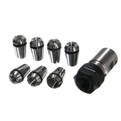 7pcs Carbon Steel ER11 Spring Collet 1/2/3/4/5/6/7mm + ER11A