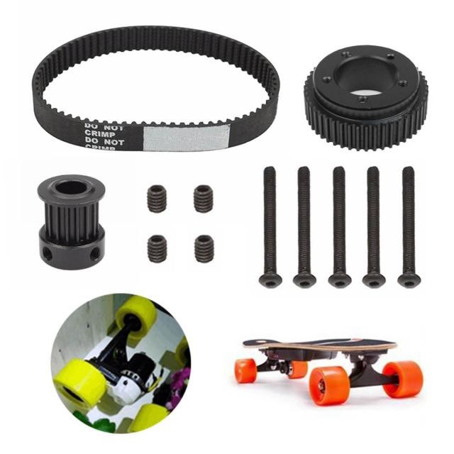 Flywheel Pulley Drive Kit 10mm Belt for 72/70mm Wheels Elect 金属材料及制品 金属加工件/五金加工件 原图主图