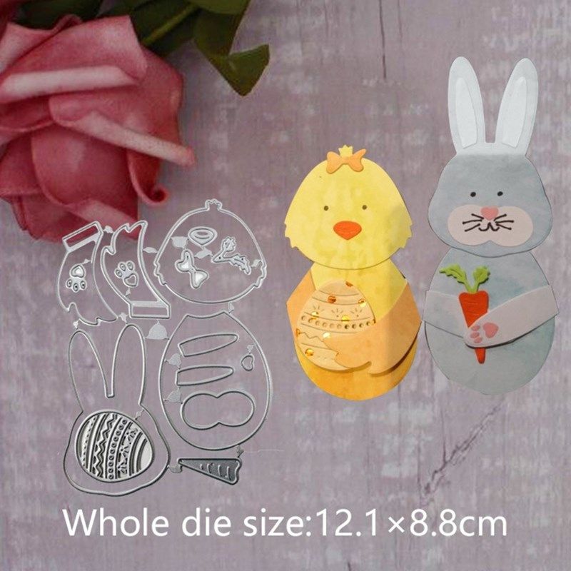 easter bunny chick metal cutting dies stencil scrapbooking d