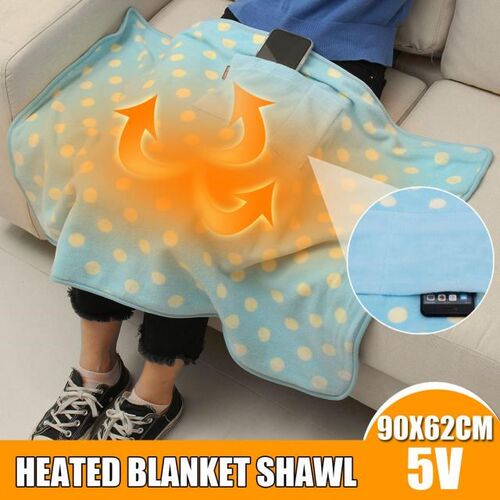 USB Electric Heating Blankets 90x62cm Soft Office Home Heat