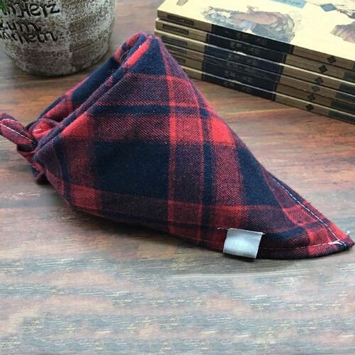 5pcs Dog Bandana Plaid Scarf ties Collar Cats Small Medium L