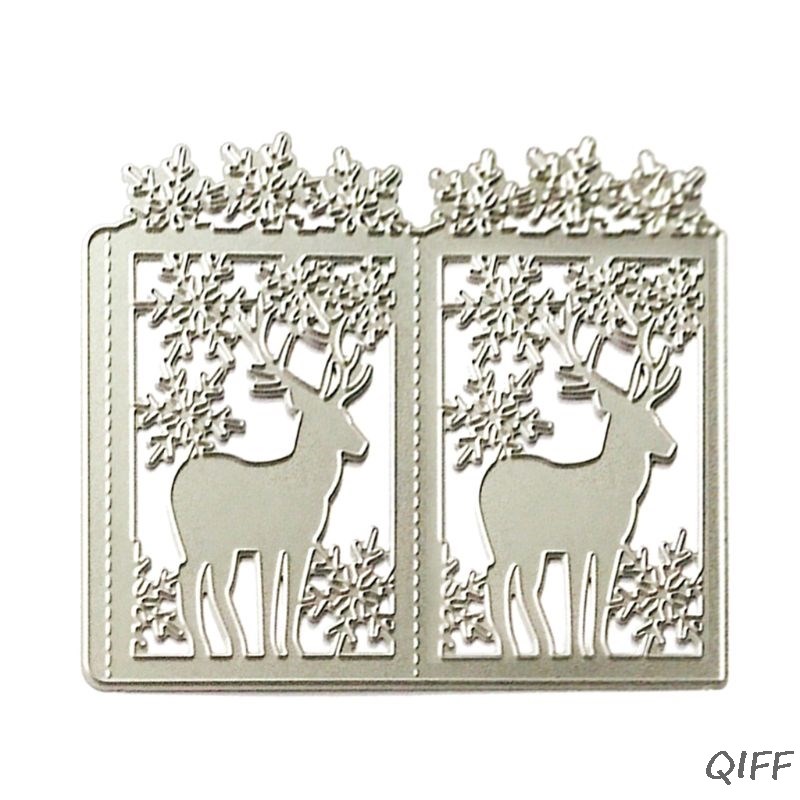 Christmas Elk Deer Metal Cutting Dies Stencil DIY Scrapbooki