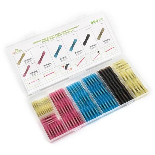 5Sizes Thicken Waterproof Heat Shrink Terminal 200PCS Shrink