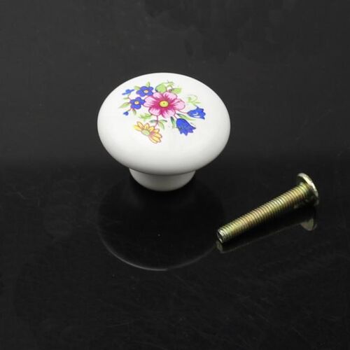 1pc Small Ceramic Handle Door Knobs Cabinet Drawer Cupboard