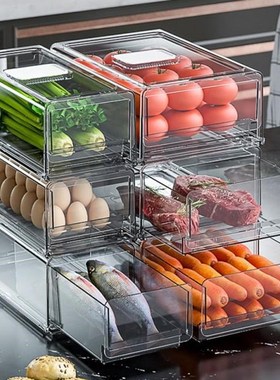 Stackable Drawer Storage Box Food Container Refrigerator Org