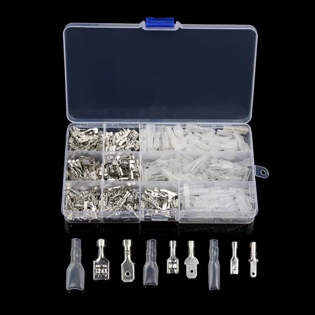 450Pcs 2.8/4.8/6.3mm Female/Male Crimping Terminals Insulate