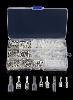 450Pcs 2.8/4.8/6.3mm Female/Male Crimping Terminals Insulate