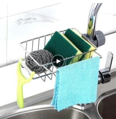 1PC Kitchen Adjustable Sink Drain Dry Rack Pool Stainless St