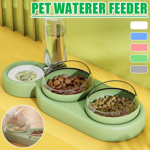 Pet Cat Bowl Automatic Feeder Dog Food Bowl Protect Neck aga