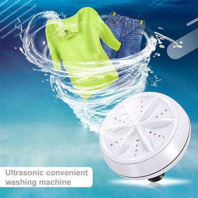 Ultrasonic Mini Washing Machine Portable Removes Dirt Washer