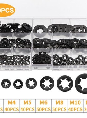 280pcs Internal Tooth Starlock Push On Locking Washers Speed