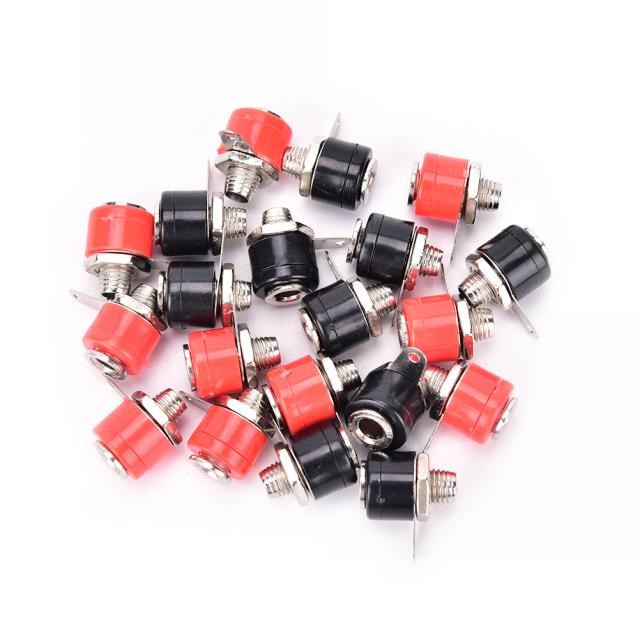 20PCS/LOT Black 5 Red 5 4mm Banana Socket Jack适用于 Banana