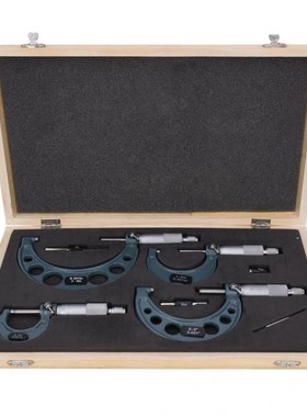 4Pcs 0-4in Imperial Micrometer Outside Diameter High Accurac