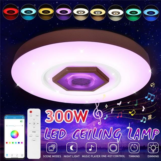 Unique 300W RGB Dimmable Music Ceiling Lamp Remote&APP contr