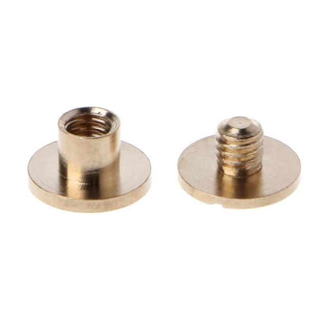 10 Pairs Brass Chicago Screws Posts Belt Button 适用于 Leath