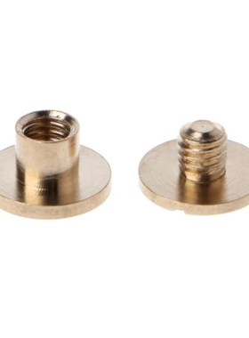 10 Pairs Brass Chicago Screws Posts Belt Button 适用于 Leath