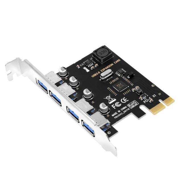 4 Port USB 3.0 PCI-E Expansion Card PCI Express PCIe USB 3.0 标准件/零部件/工业耗材 其他五金件 原图主图