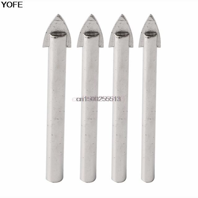 4 Pcs 6/8/10/12 mm Marble Glass Spear Head Cretive Drill Bit - 实物图