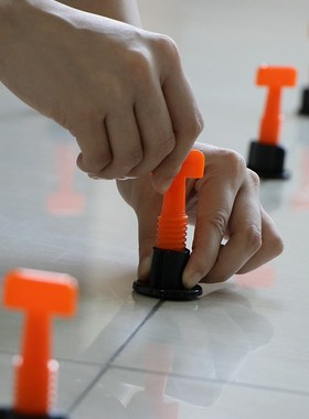 Tile Leveler Adjuster Affixed To The Floor Brick Wall Brick