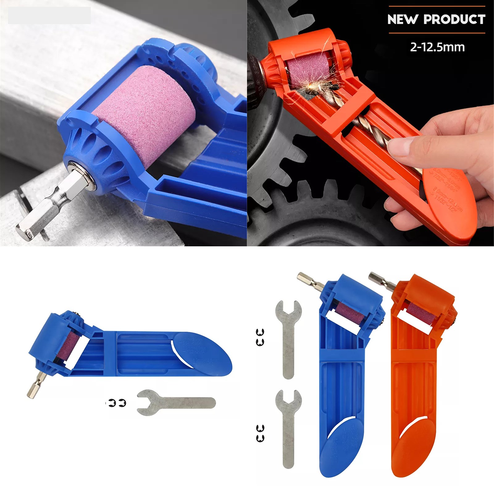 Blue or Orange Corundum Grinding Wheel Bit Tool Portable Dri