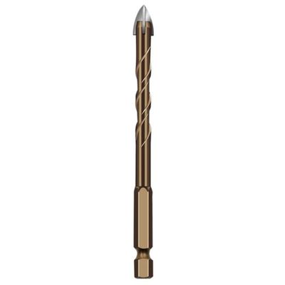 Hexagonal Shank Spiral Groove Cross Ceramic Glass Drill Bit