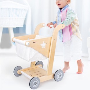 Wooden Children's Home Shopping Cart Toys Baby Toddler Toy S