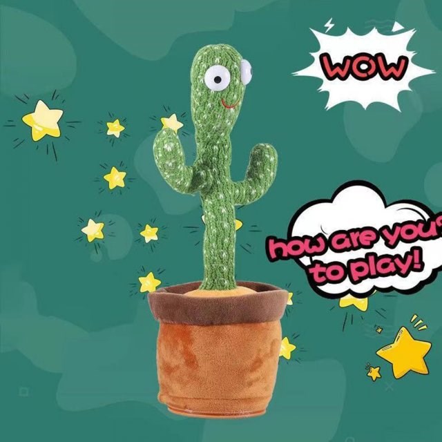 Luminous Cactus Plush Toy Doll Dancing Singing Twisting Elec