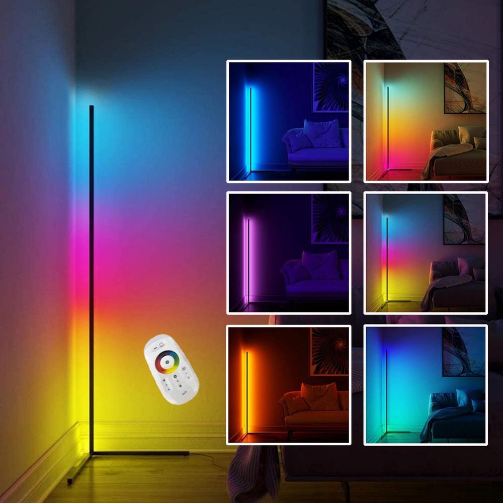 Modern LED Corner Floor Lamp RGB Floor Light Colorful Floor