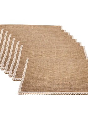 Burlap Placemats Rustic Table Mats,Lace Look Placema,for Par