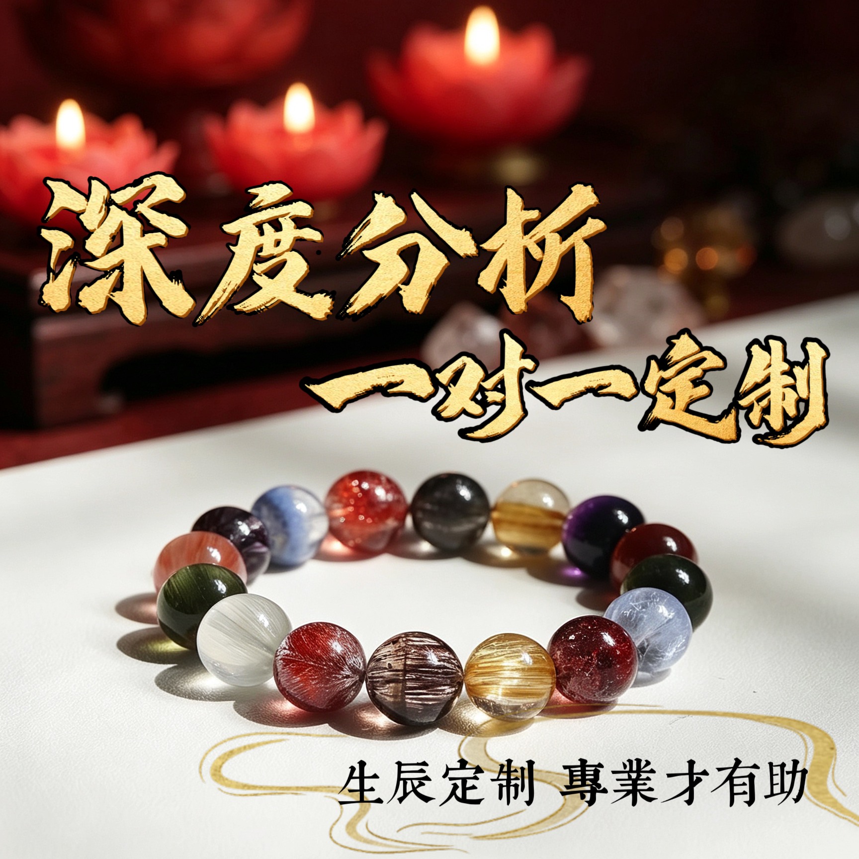 水晶手链私人定制一对一分析定制图片