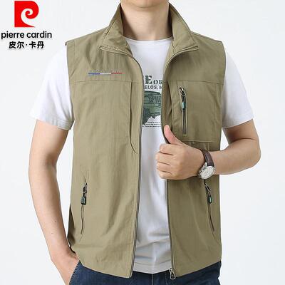 皮尔卡丹大码马甲男士户外坎肩