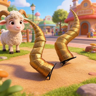 疯狂动物城夏奇羊cos角表演道具头饰羚羊角可爱配饰发夹发箍发饰