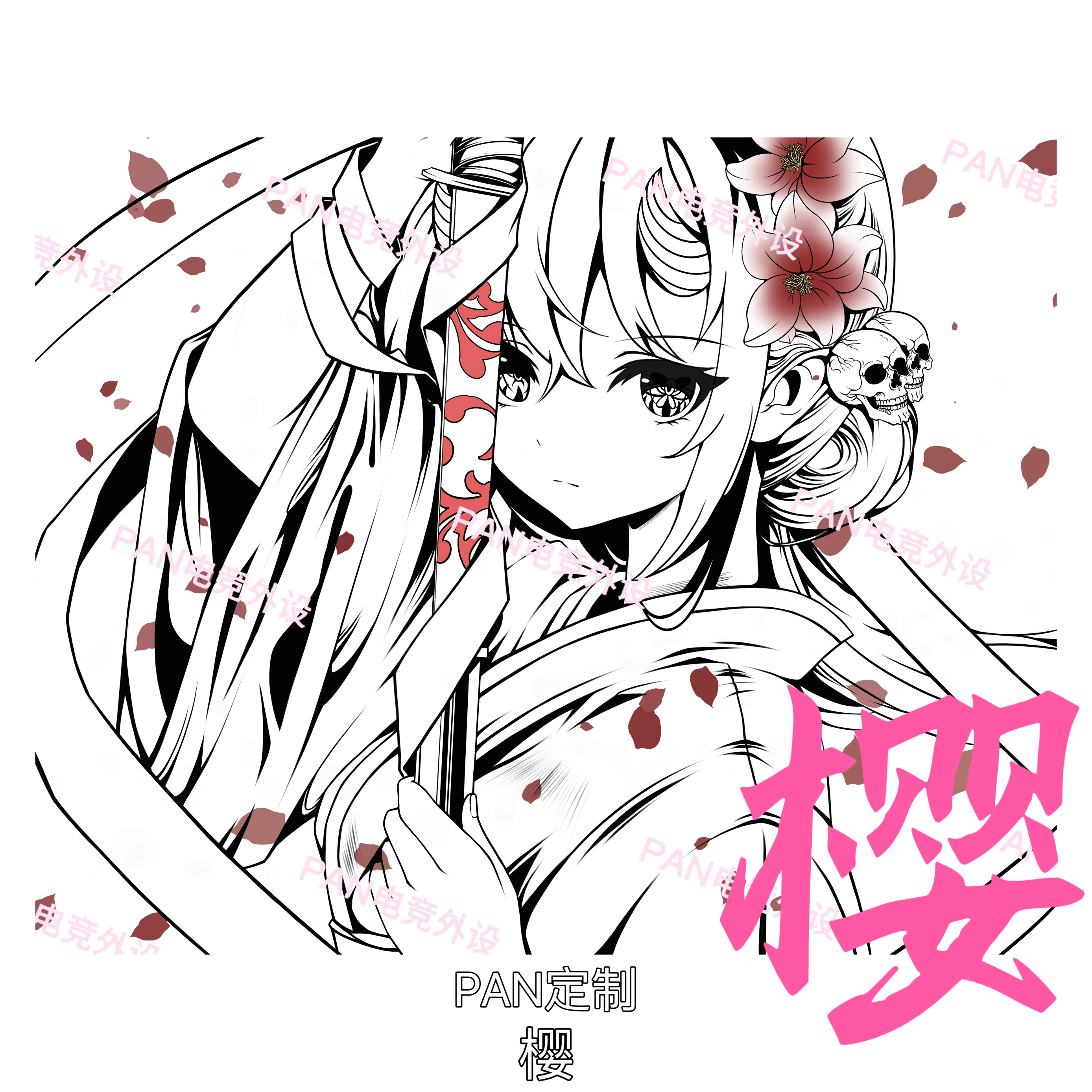 PANPAD【樱】电竞钢化玻璃鼠标垫FPS电竞鼠标垫 CS2 无畏契约
