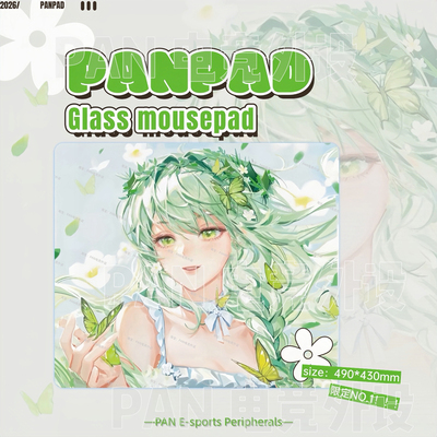 PANPAD唯美动漫电竞钢化玻璃鼠标垫wallhack同款apex玻璃垫瓦洲
