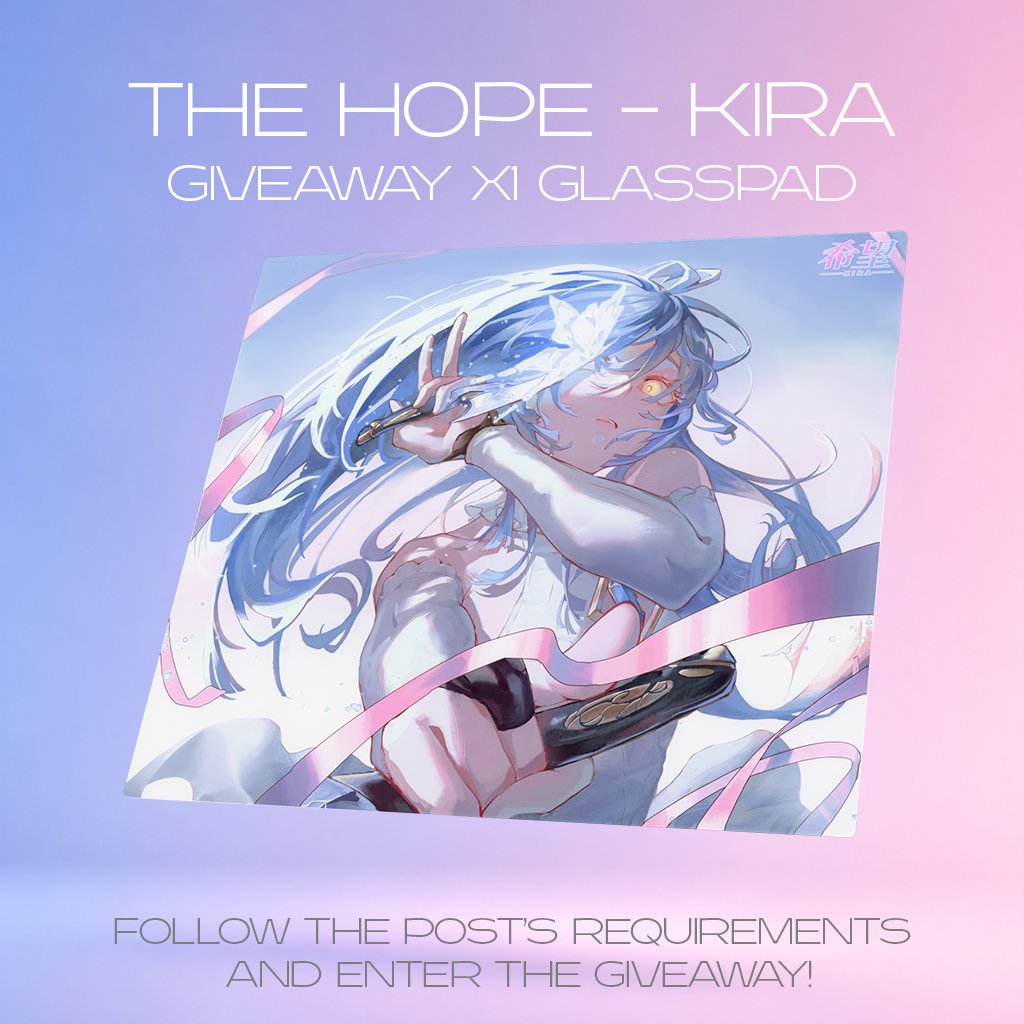 fluxaim THE HOPE - KIRA 电竞钢化玻璃鼠标垫FPS打瓦专用大号