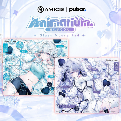 AMICIS x 派世Pulsar Superglide V3 Animarium二次元玻璃鼠标垫