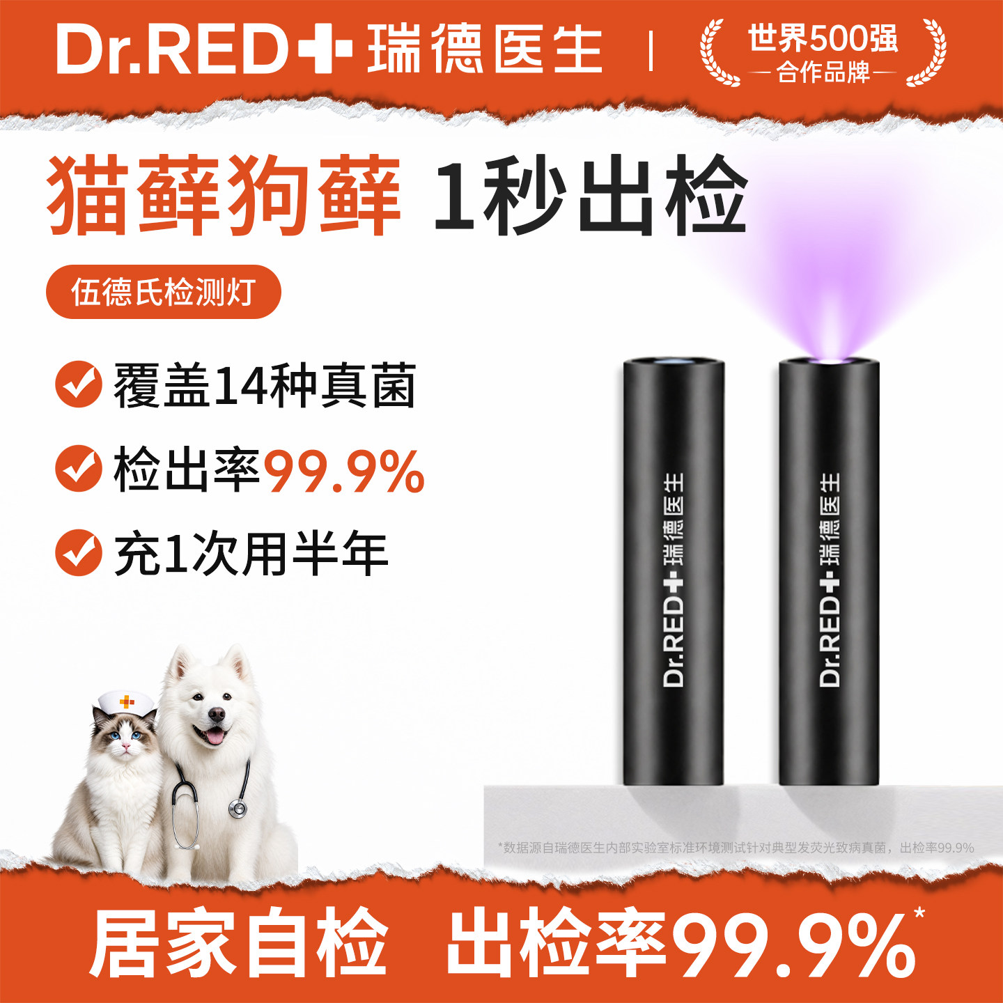 瑞德医生伍德式灯皮肤检测猫癣灯图片