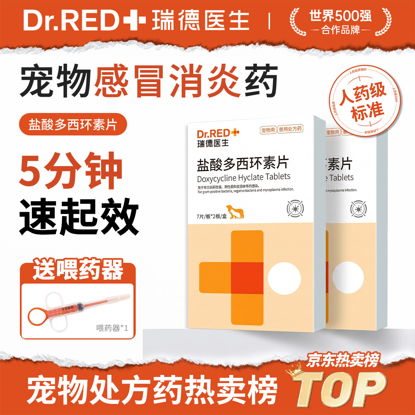 瑞德医生猫咪感冒药猫鼻支宠物图片