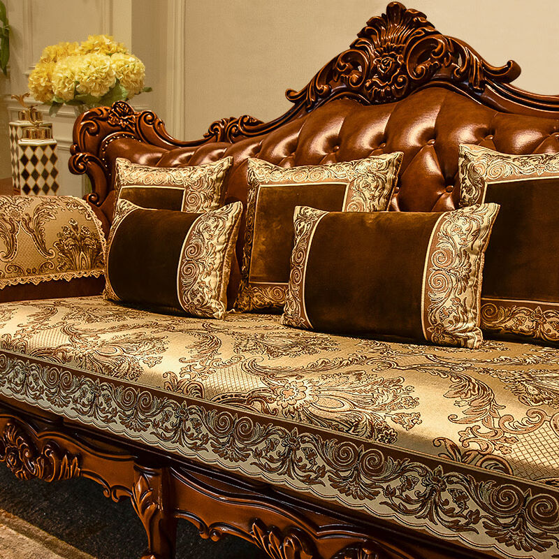 迎菲欧式沙发垫高档奢华123组合沙发垫防滑四季通用真皮坐垫沙发