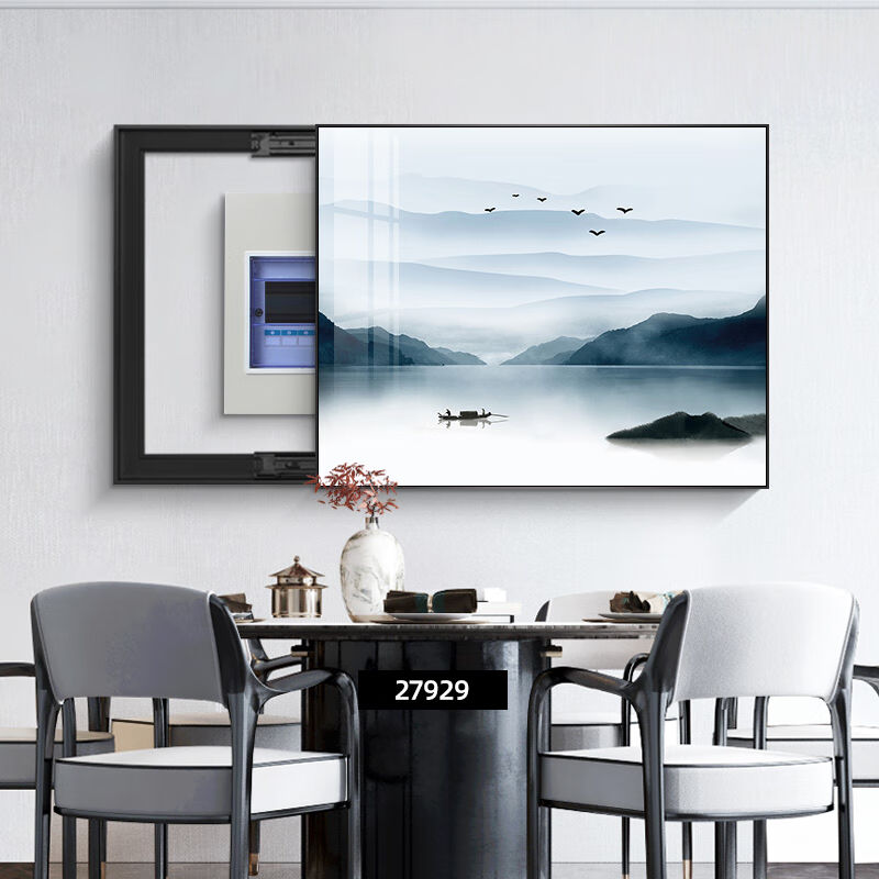 柳棠居电表箱画装饰画免打孔配电箱电盒子遮挡挂画山水风景电源开