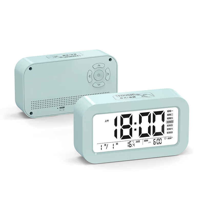 康巴丝（Compas）多功能电子闹钟背光电子时钟学生儿童礼物桌面神