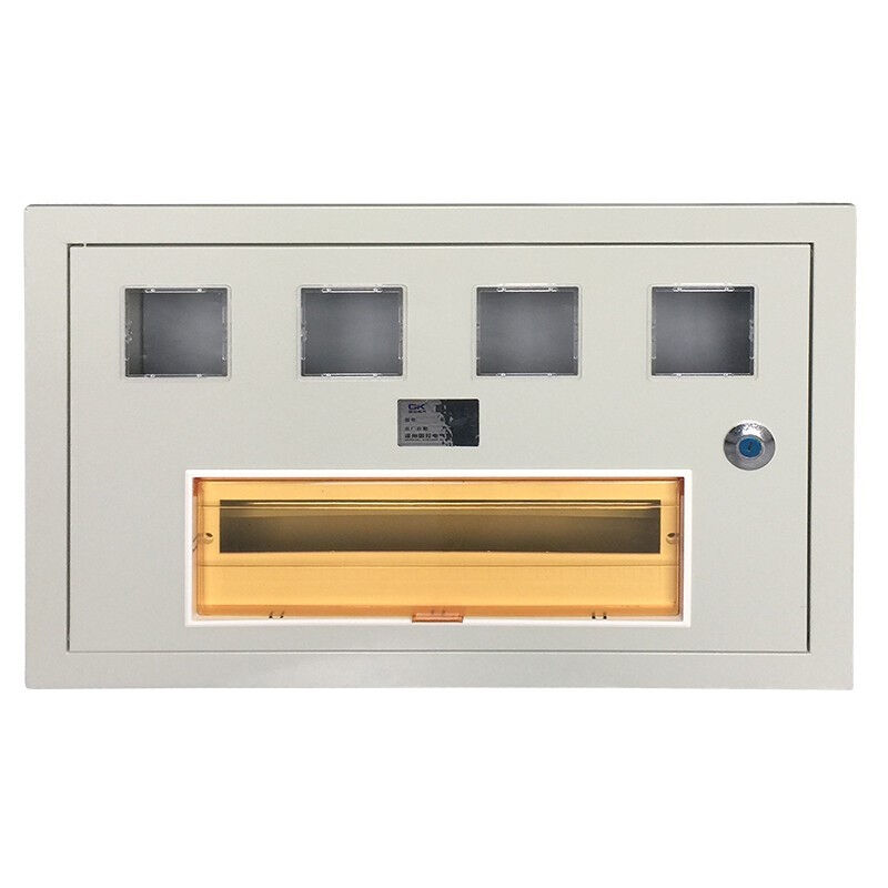 QKGK国控电气家用电表箱明暗装PZ40-4户四表单相18回路照明电表箱