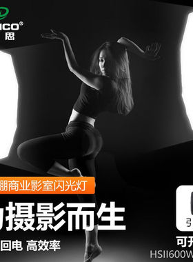 韦思（VISICO）VisicoHSII600W人像静物摄影灯影棚商业拍照影室闪