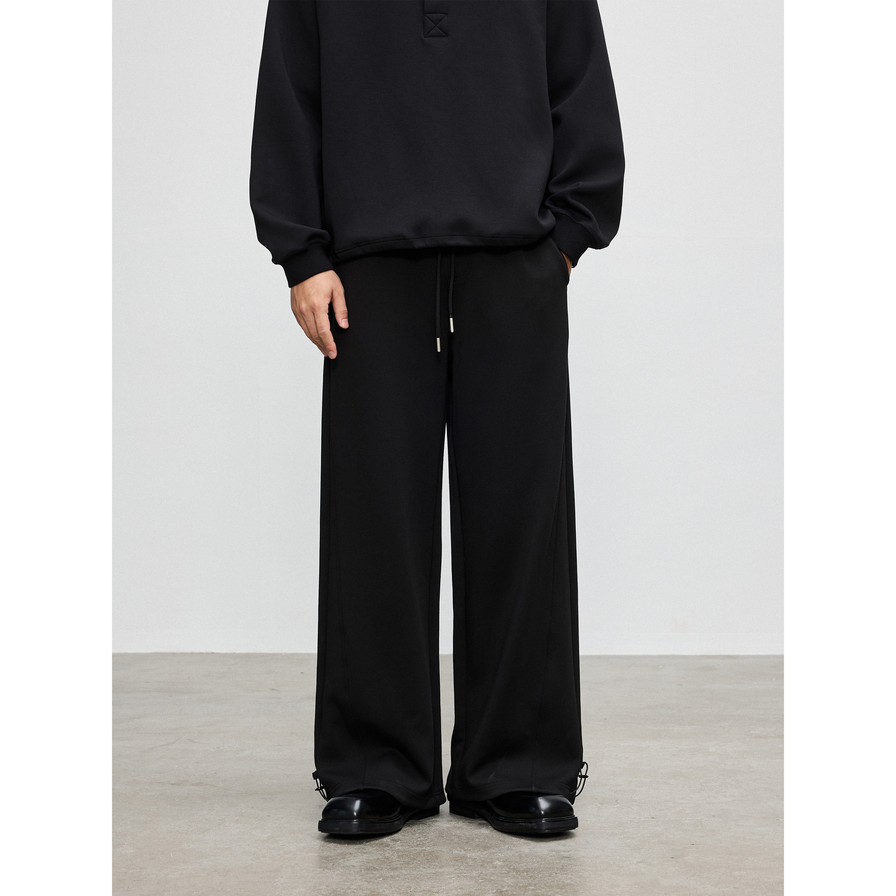 Costful Ro 莫代尔空气层直筒卫裤 可调松紧腰垂感运动休闲长裤